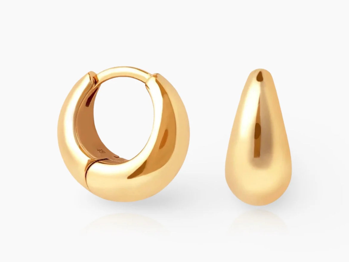 Simple Gold Luxe Hoop Earrings
