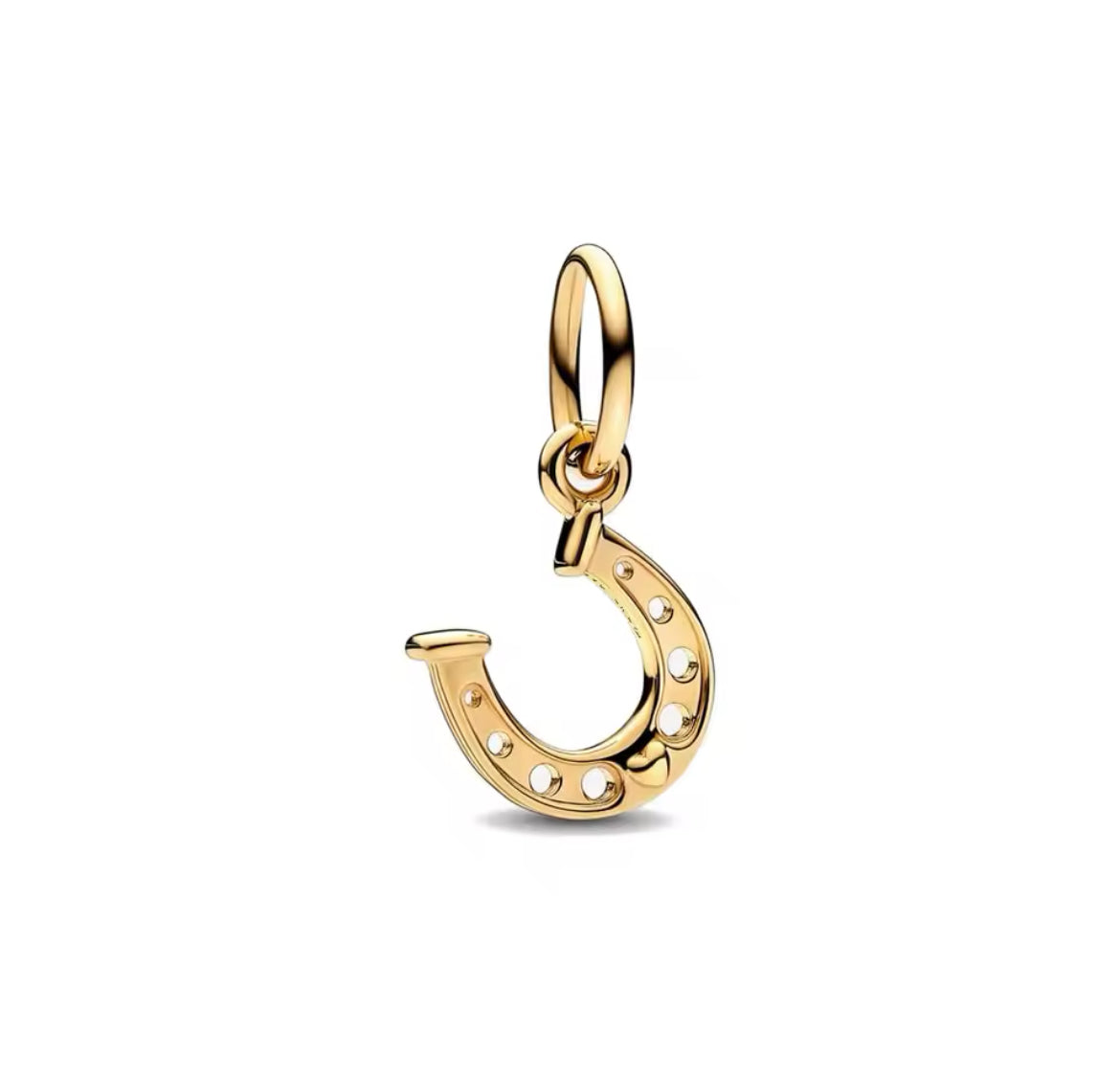 gold horse shoe charm