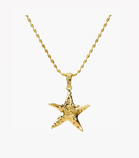 Gold Starfish Necklace