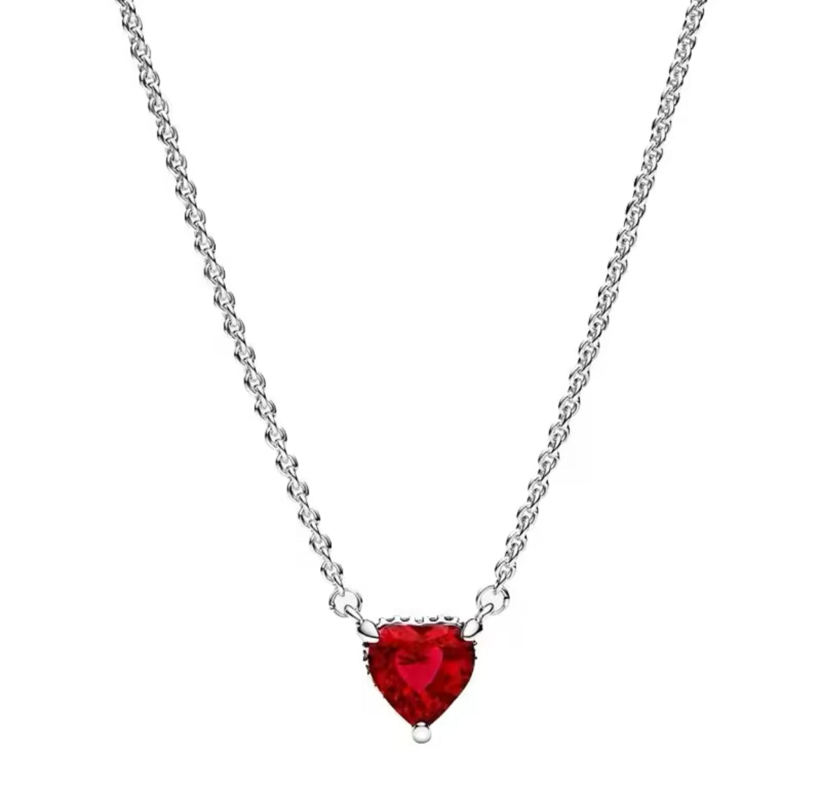 red heart necklace