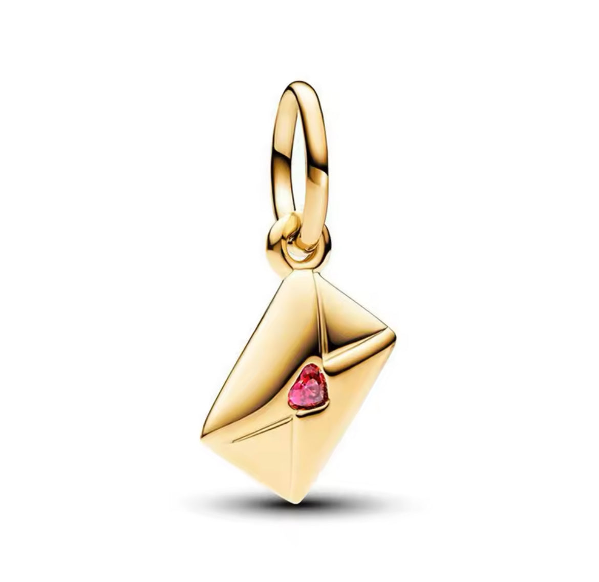 gold love letter charm
