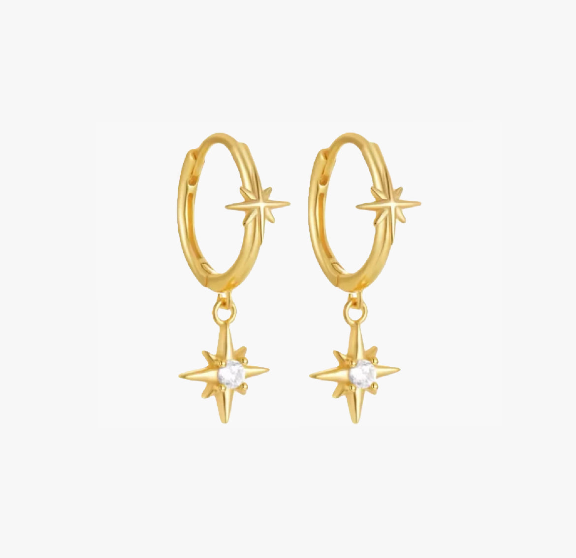 gold star earrings