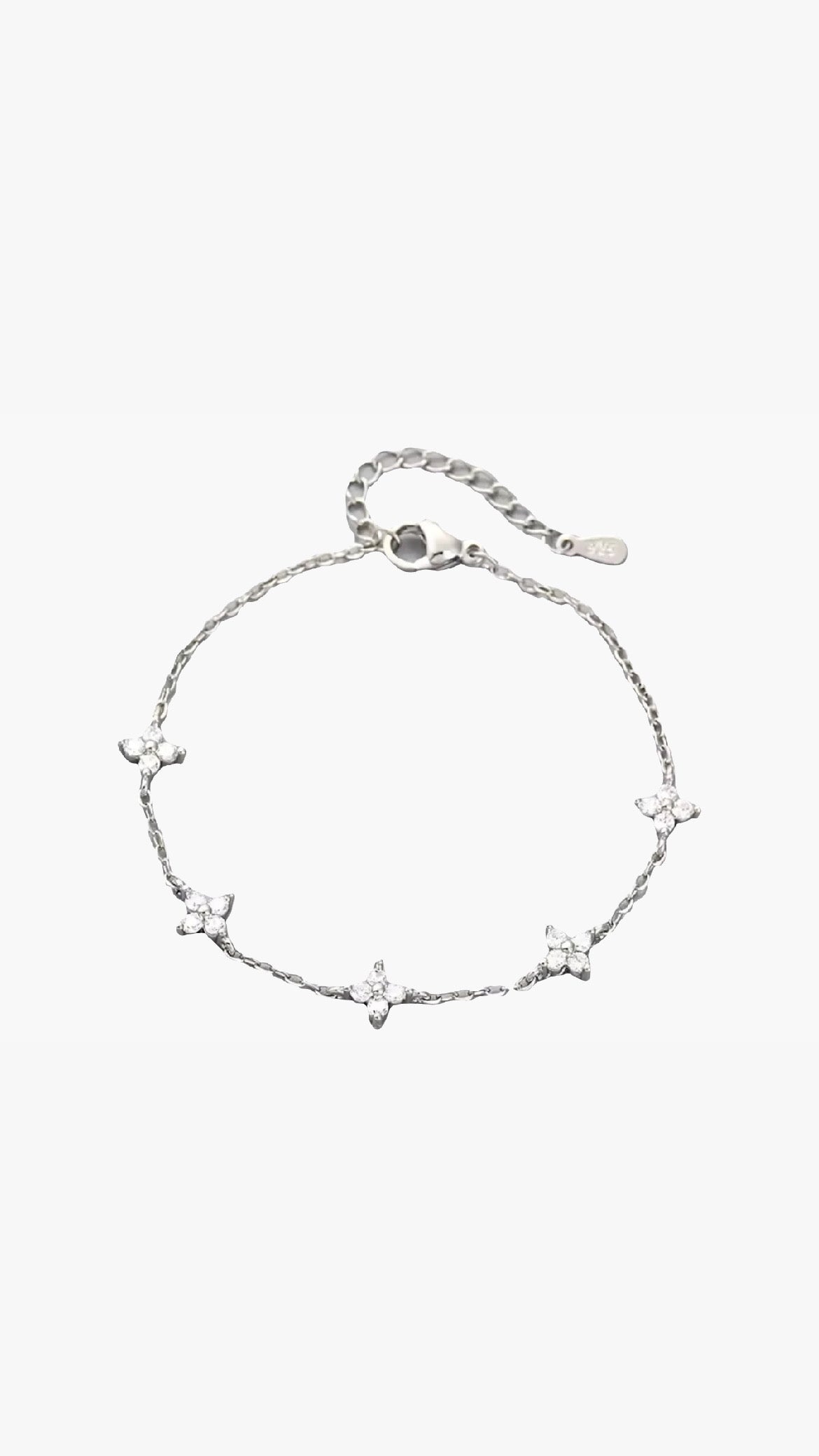 silver petal bracelet