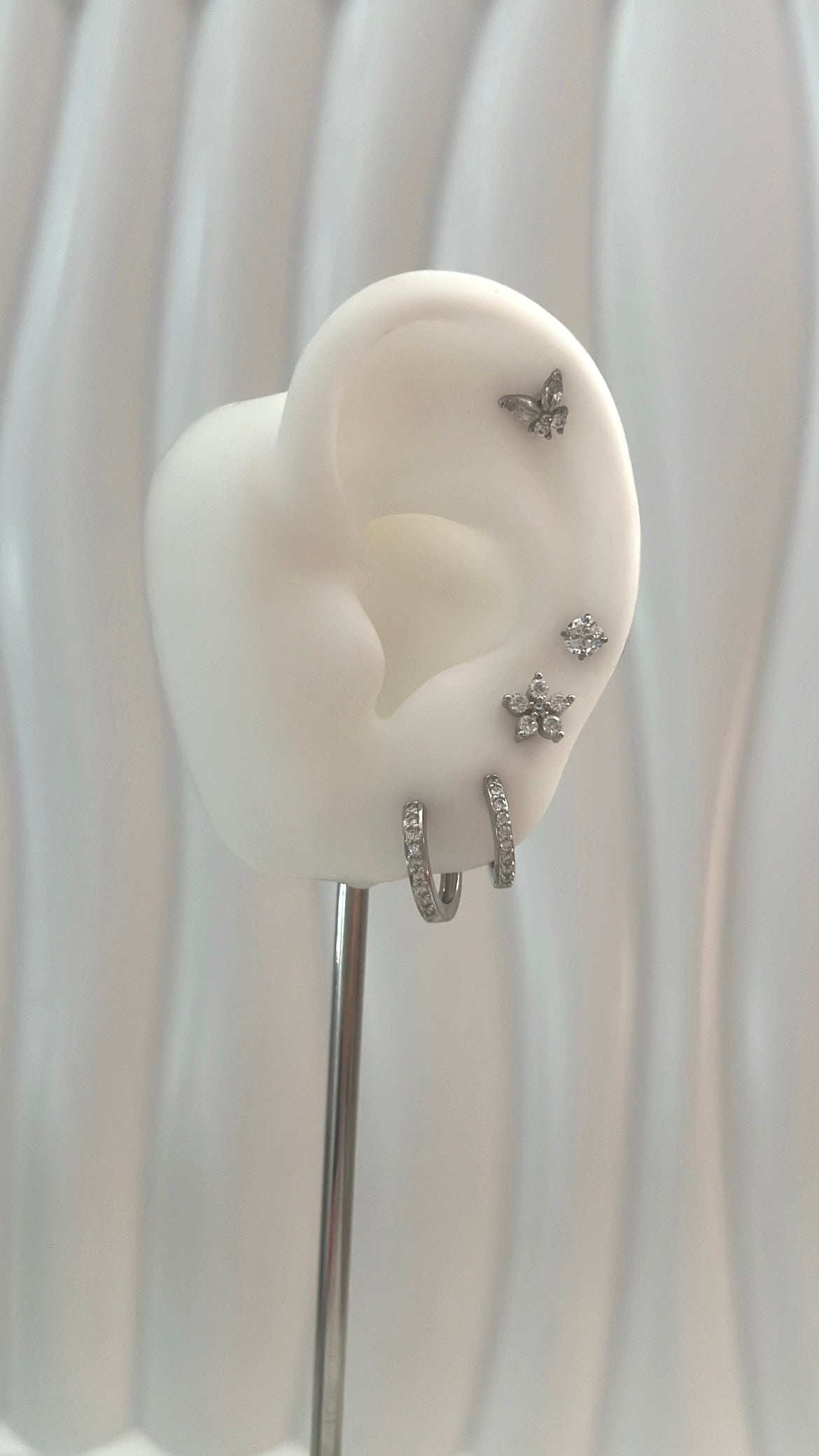 Delilah Silver Earring Stack