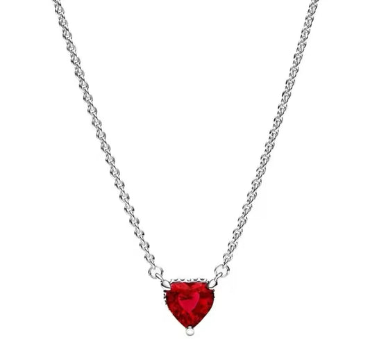 red heart necklace