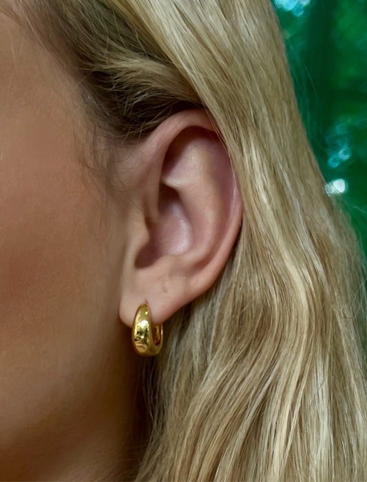 Simple Gold Luxe Hoop Earrings