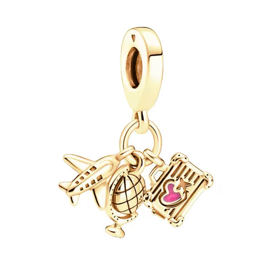 gold travel charm
